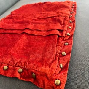 Velvet Pier 1 deep orange pillow cover